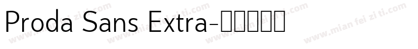 Proda Sans Extra字体转换